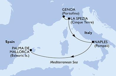 Krizarjenja Z Msc Fantasia Palma D O O